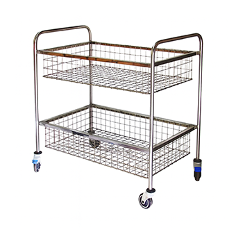 ترالی سبد دار دو طبقه 